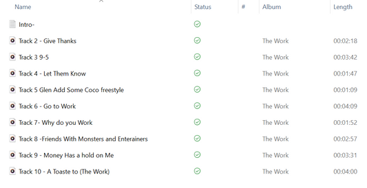 The Work Album (A) Side "Preorder"