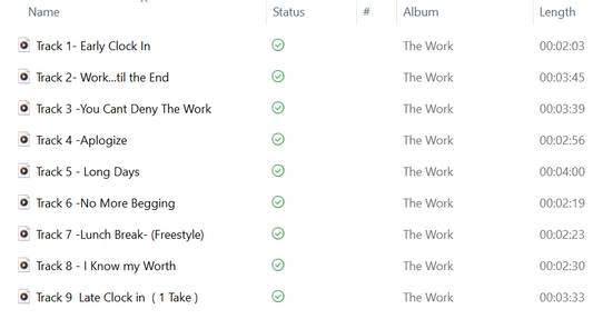 The Work Album (B) Side "Preorder"